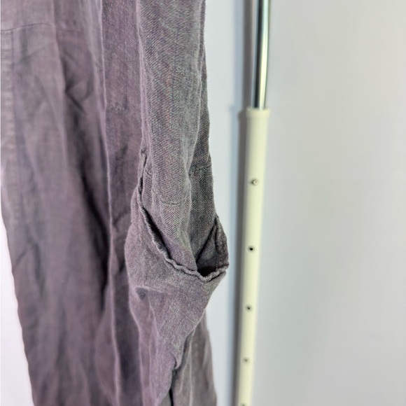 Flax By Jeanne Engelhart Gray Sleeveless Jumpsuit with Wide Leg Design - Picture 4 of 7